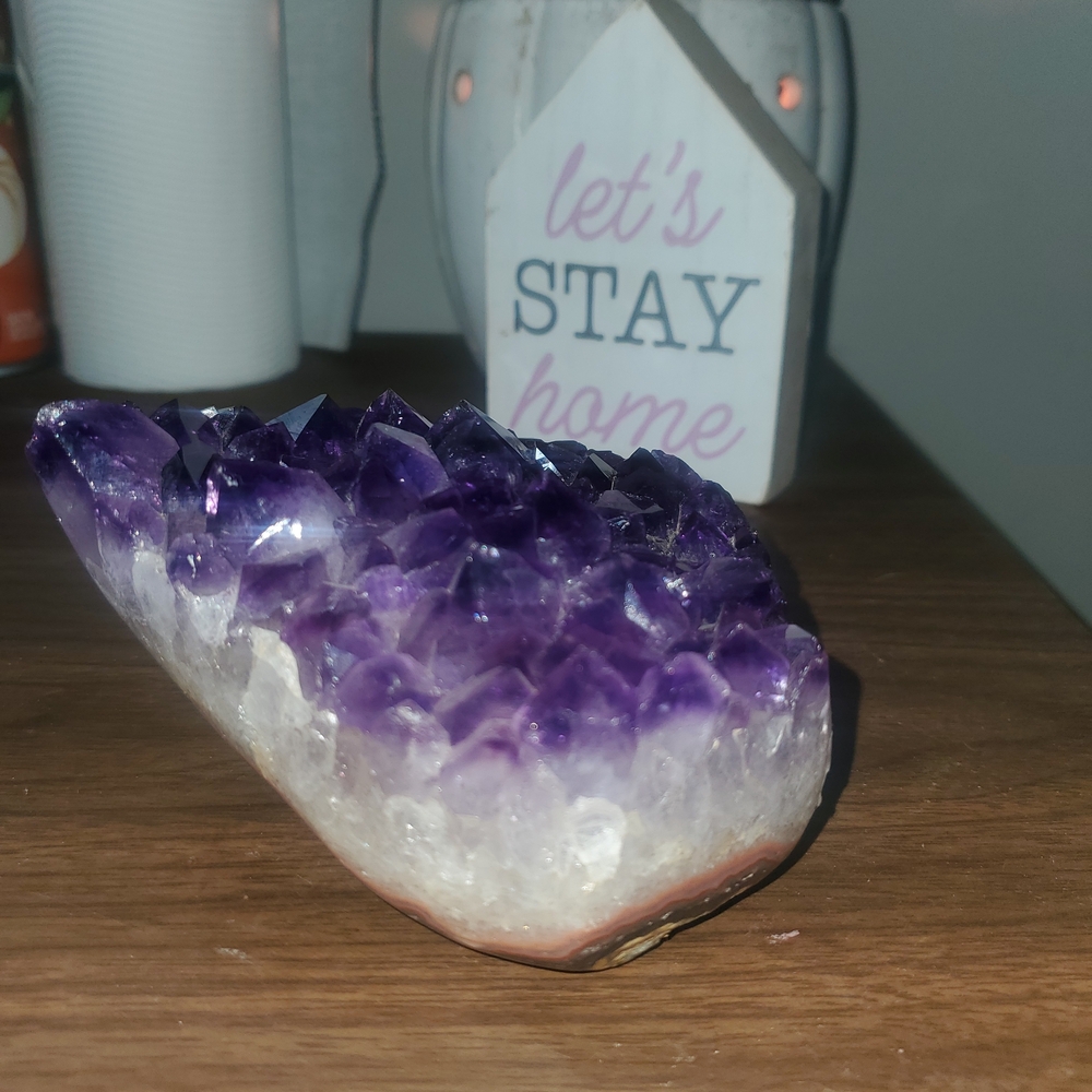 Purple and White Amwthyst